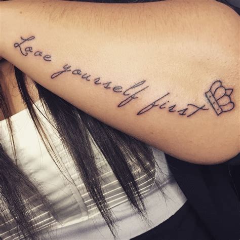 Love yourself first tattoo